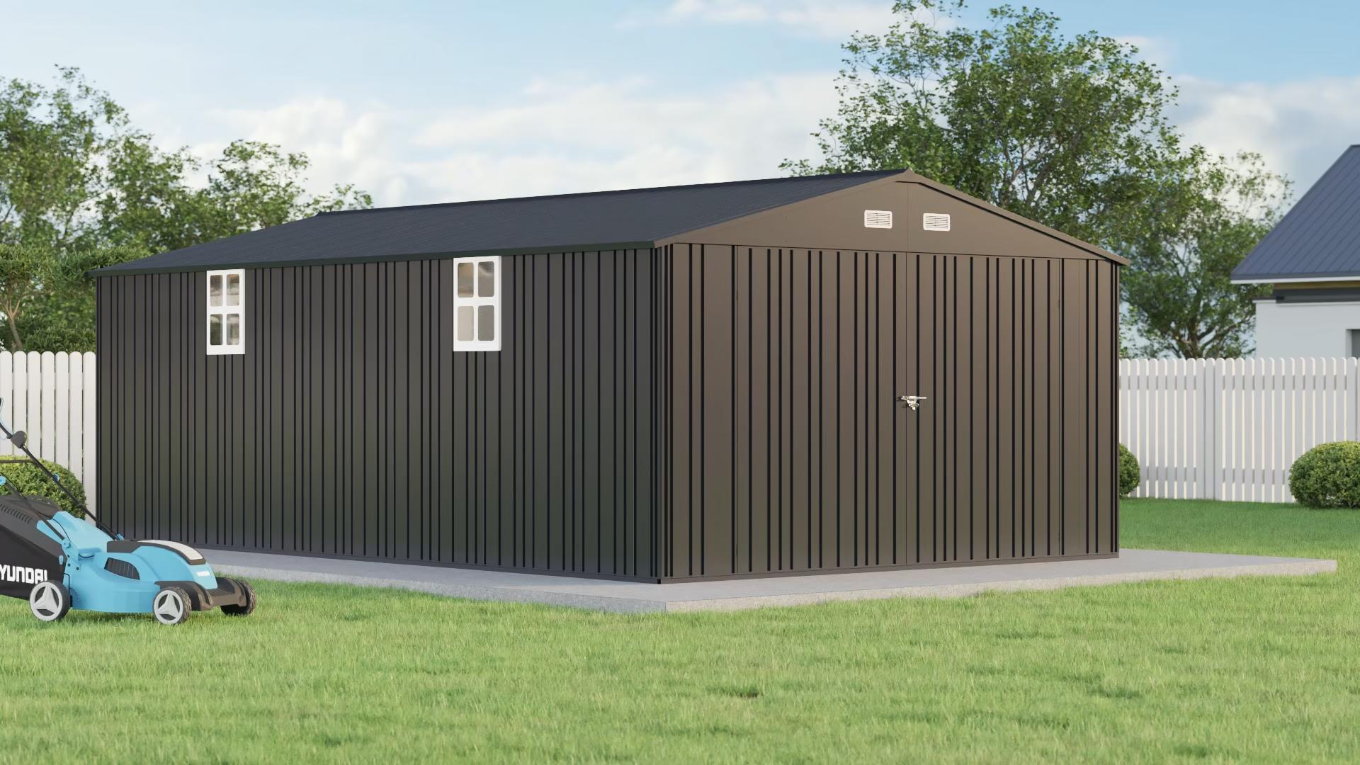 Amazon.com : AMERLIFE 13x21x8.4 FT Outdoor Metal Garage Shed